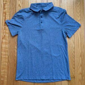Lululemon Men’s Evolution Short Sleeve Polo Shirt Small Blue Solid